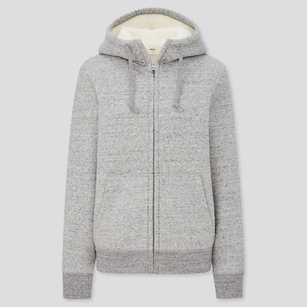 NWT Uniqlo Pile-Lined Sweatshirt Long-Sleeved Full-Zip Hoodie